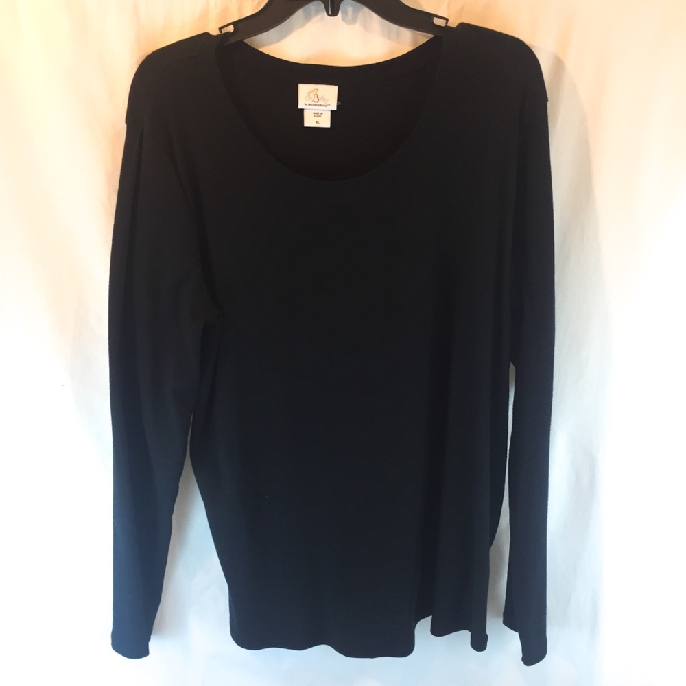 Jet black long sleeve maternity shirt XL Oh Baby!